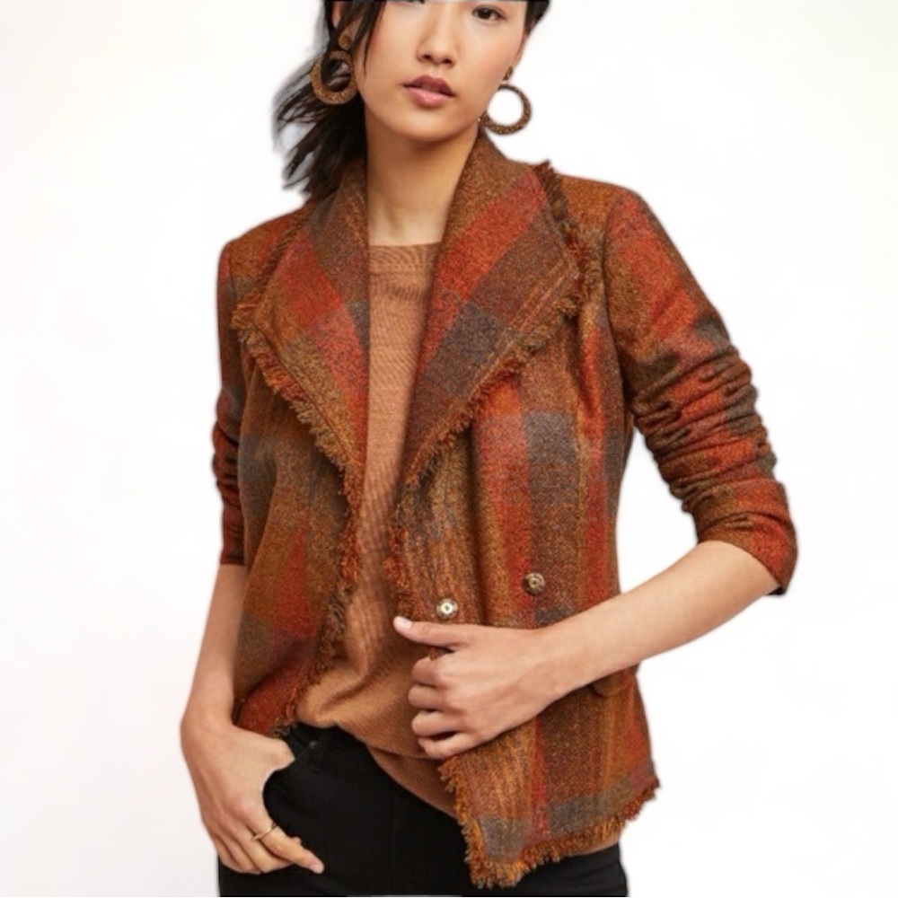 ANTHROPOLOGIE Cartonnier Sophie Wrap Jacket with Removable Belt Size 4